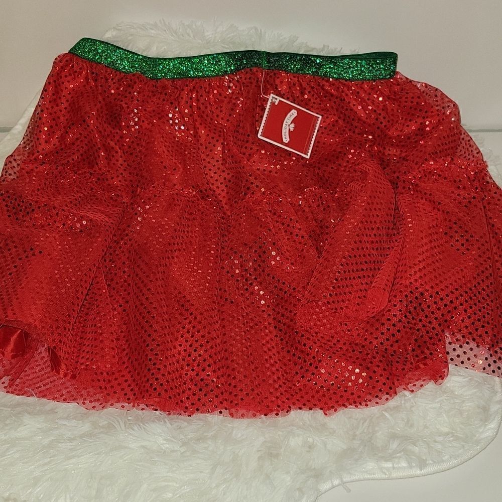 Holiday Time Girl’s Christmas Tulle Skirt Mesh Pull-On XXL 18 Also Fits Women